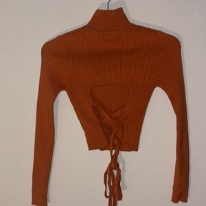 Zara Orange Long Sleeve Top